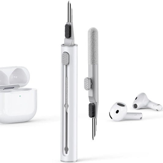 Airpod Cleaner KitMulti-Function Cleaning Kit, iPhone Cleaning for case, 3-in-1 Cleaning Pen Tools (White)